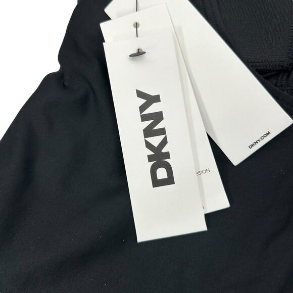 NEW DKNY Black Tankini Swimsuit Set Size Small / Medium Twist Front Mid Rise NWT - Picture 7 of 11